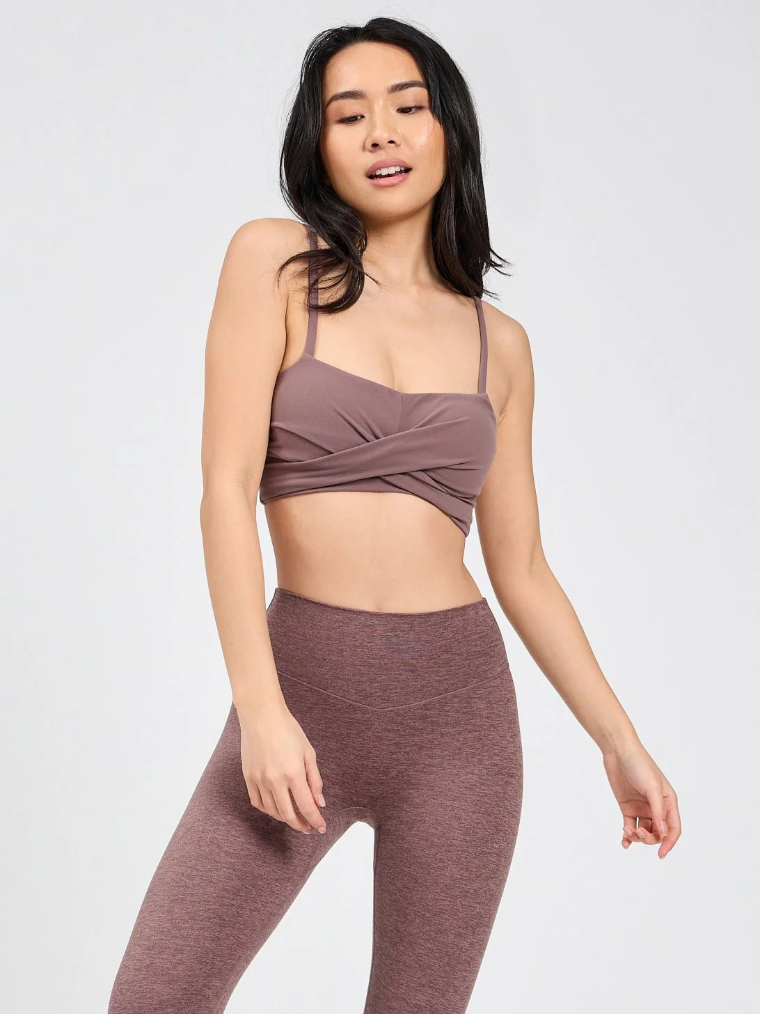 Ivy Wrap Sports Bra - Mocha Berry | Buffbunny Collection