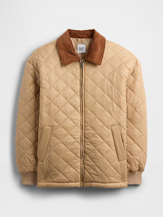 Relaxed Quilted Nylon Jacket | Gap Factory