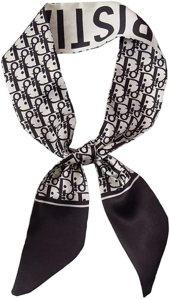 Fashion Scarf Handle Bag Long Hair Tie Headband Neck Polyester Twill Ribbon Decorative Scarf for Men | Amazon (US)