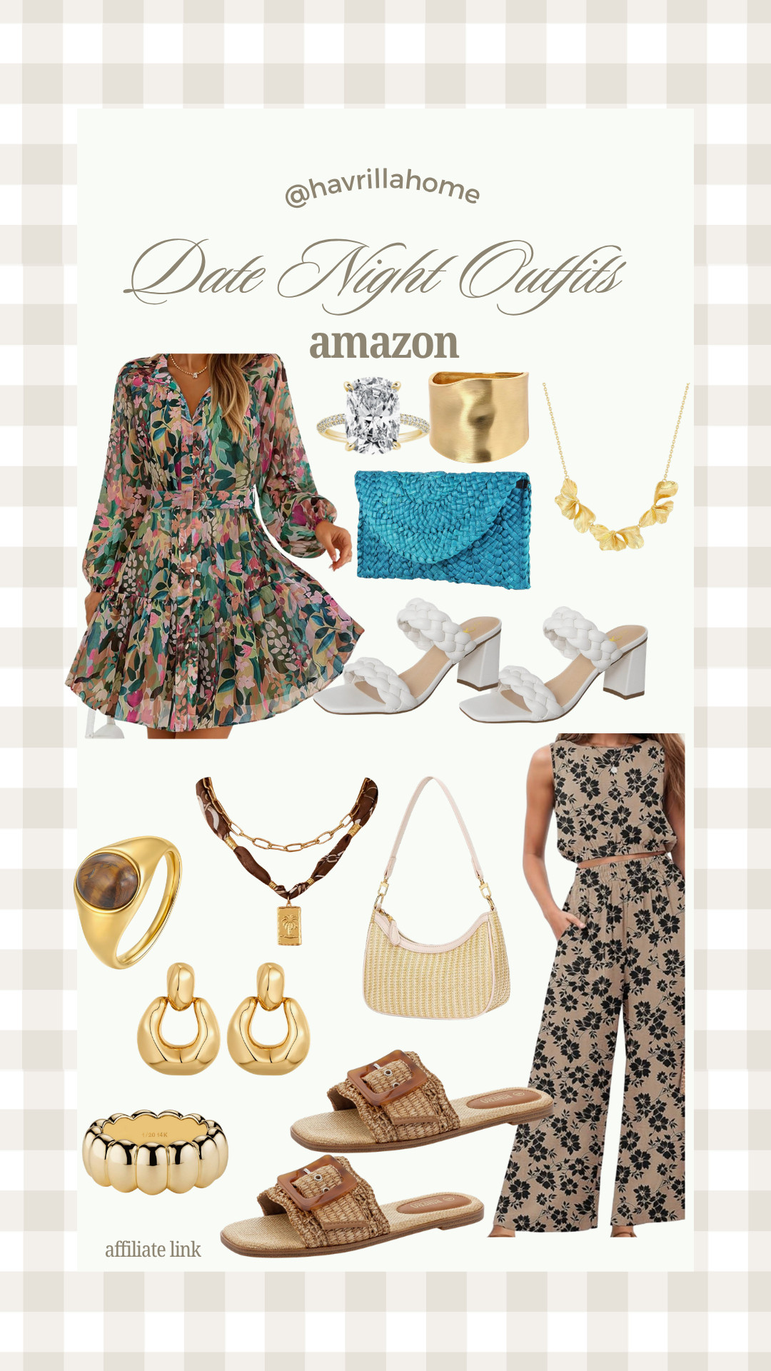 Amazon Date Night Outfits, date night outfit ideas, Amazon fashion, floral dress outfit, summer date night look, women's fashion finds, statement jewelry, woven clutch, white heels outfit, floral jumpsuit, elevated casual style, affordable fashion, girls night outfit, wedding guest style, chic accessories, Amazon outfit inspo

#LTKgrwm #LTKootd #LTKBeauty