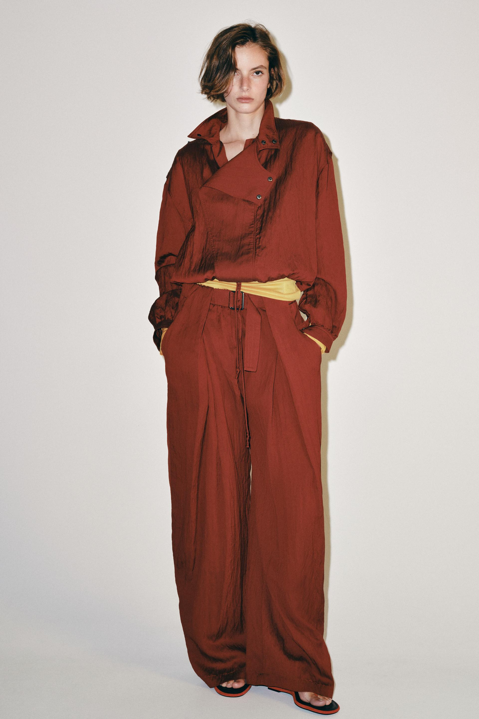 Zara - Zw Collection Wrap Jacket - Earth - S - Woman | Zara US