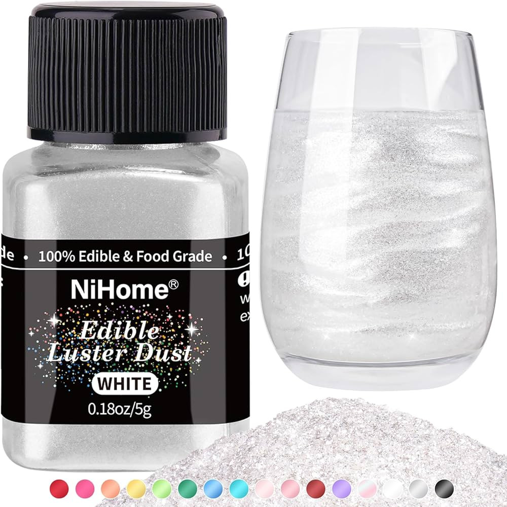 NiHome Edible Food-Grade Glimmer Powder Glitter Luster Dust Metallic Food Decorating Sprinkle Gli... | Amazon (US)
