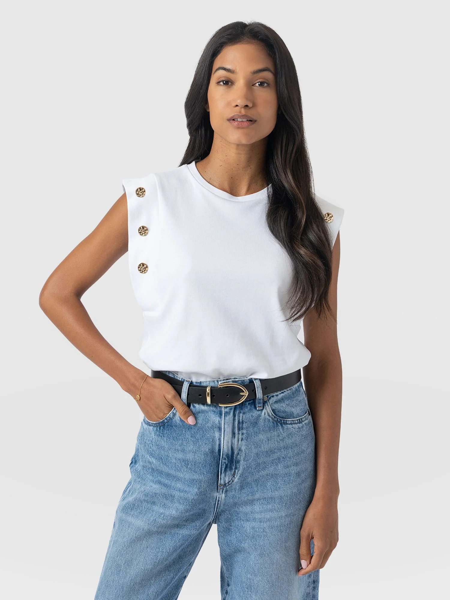 Rowan Tee - White Molten | Saint + Sofia UK