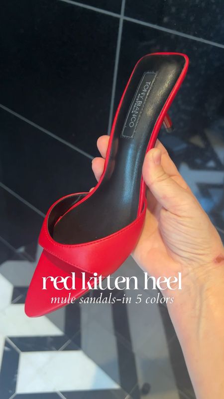 Red Kitten Heel Mule Sandals - Run TTS and come in 5 colors!

#LTKVideo #LTKstyletip #LTKshoecrush