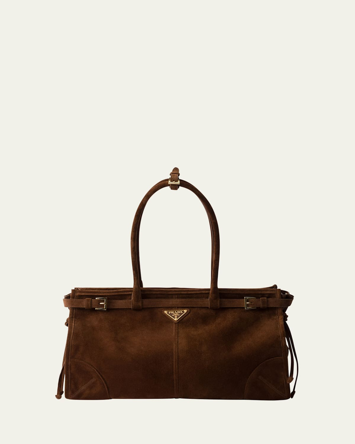 Buckle Suede Top-Handle Bag | Bergdorf Goodman