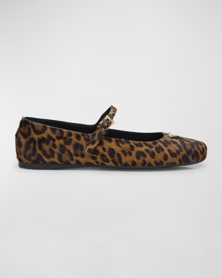 Prada Leopard Mary Jane Ballerina Flats | Neiman Marcus