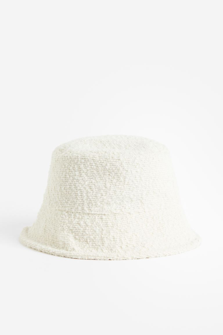 Textured-weave Bucket Hat - White - Ladies | H&M US | H&M (US + CA)