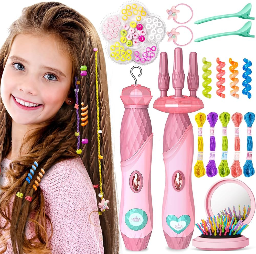 Geyiie DIY Hair Tools for Girls, Salon Makeup Set with Hair Braider, Rope Braiding Machine, Hair ... | Amazon (US)
