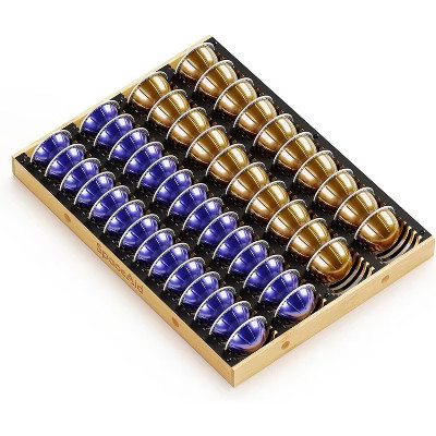 SpaceAid Bamboo Coffee Pod Holder Drawer Storage for Nespresso Vertuo Capsule,Compatible with 40 ... | Target
