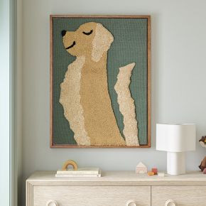 West Elm x PBK Puppy Woven Framed Art | West Elm (US)