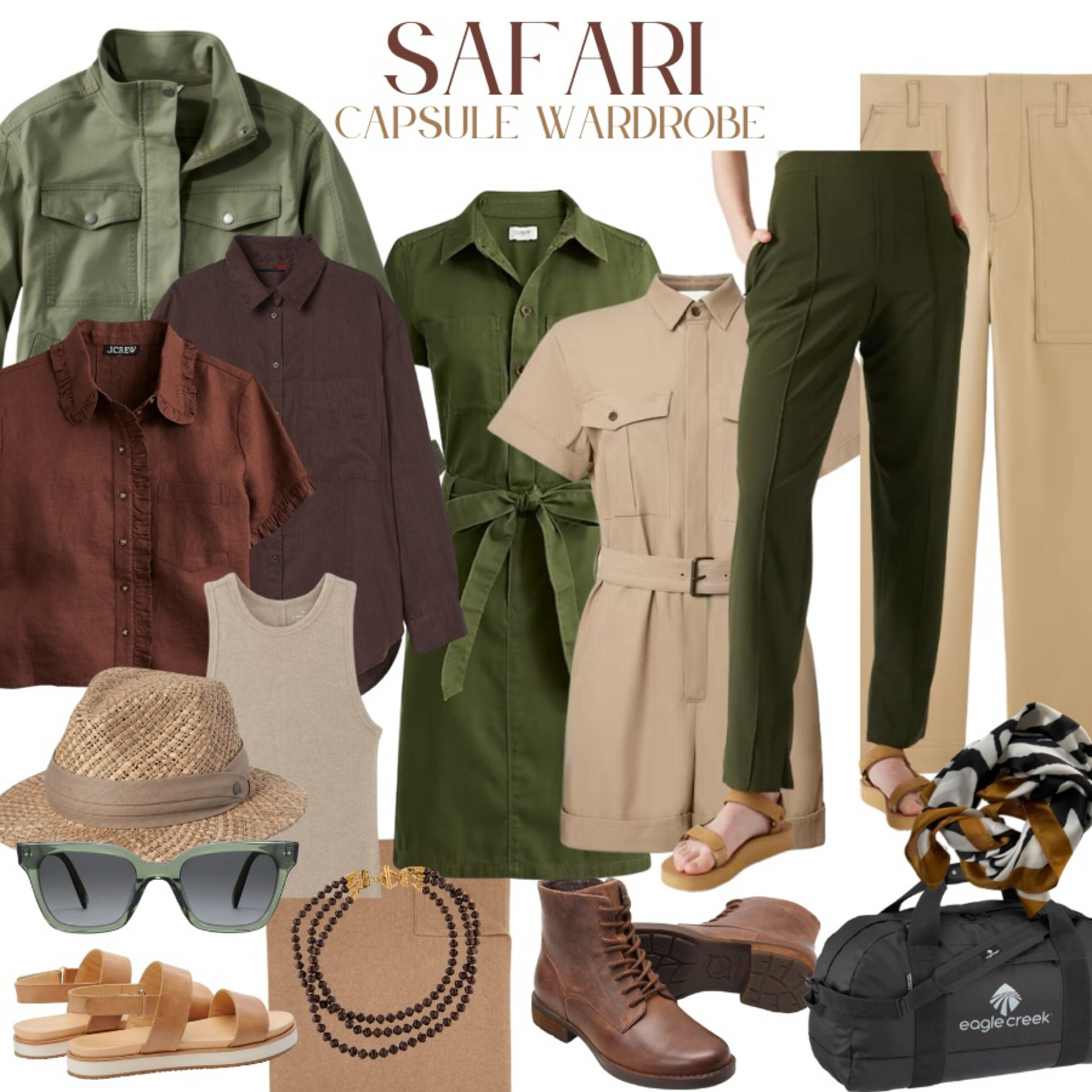 Packing for a safari requires some judicious planning - if you’ll be flying during your adventure there are strict luggage limits. This capsule is inspired by my trip to Africa! 🦒🦓🐘 Most of the items are what I wore in Botswana. (or very similar items are listed where mine aren’t available.) 

Is a safari on your bucket list? Feel free to ask any questions in comments! 
🐘 🦓🦁🦒🦛🐒

#LTKover40 #LTKtravel #LTKstyletip