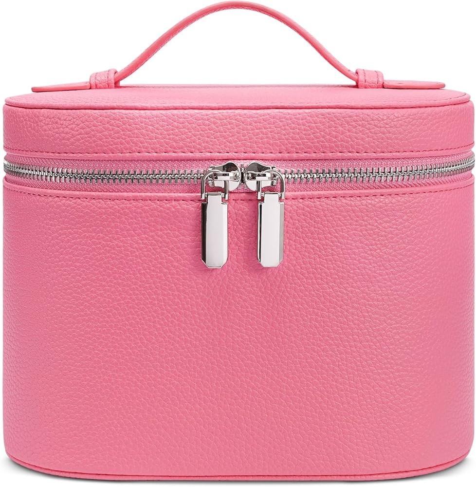 Makeup Bag, Travel Make up Case with Compartments and Handle, Portable Cosmetic Organizer Bags,To... | Amazon (US)