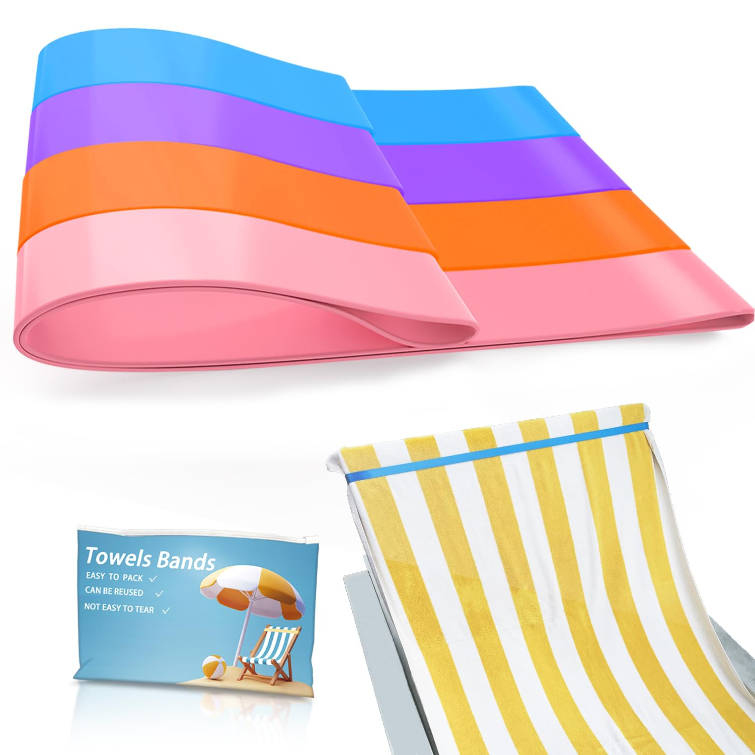 Towel Bands for Cruise & Beach Chairs - Cruise & Beach Pool Chairs Ship Essentials - Must Haves A... | Amazon (CA)