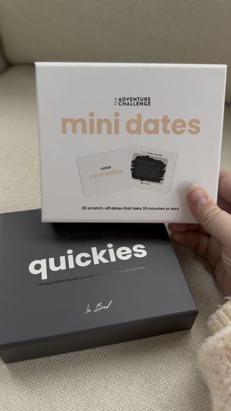We love everything from the adventure challenge! These new cards are 30 minute mini dates that give you no excuse to not do date night!

Valentines gift, couple goals, couple game

#LTKVideo #LTKfindsunder50 #LTKSeasonal