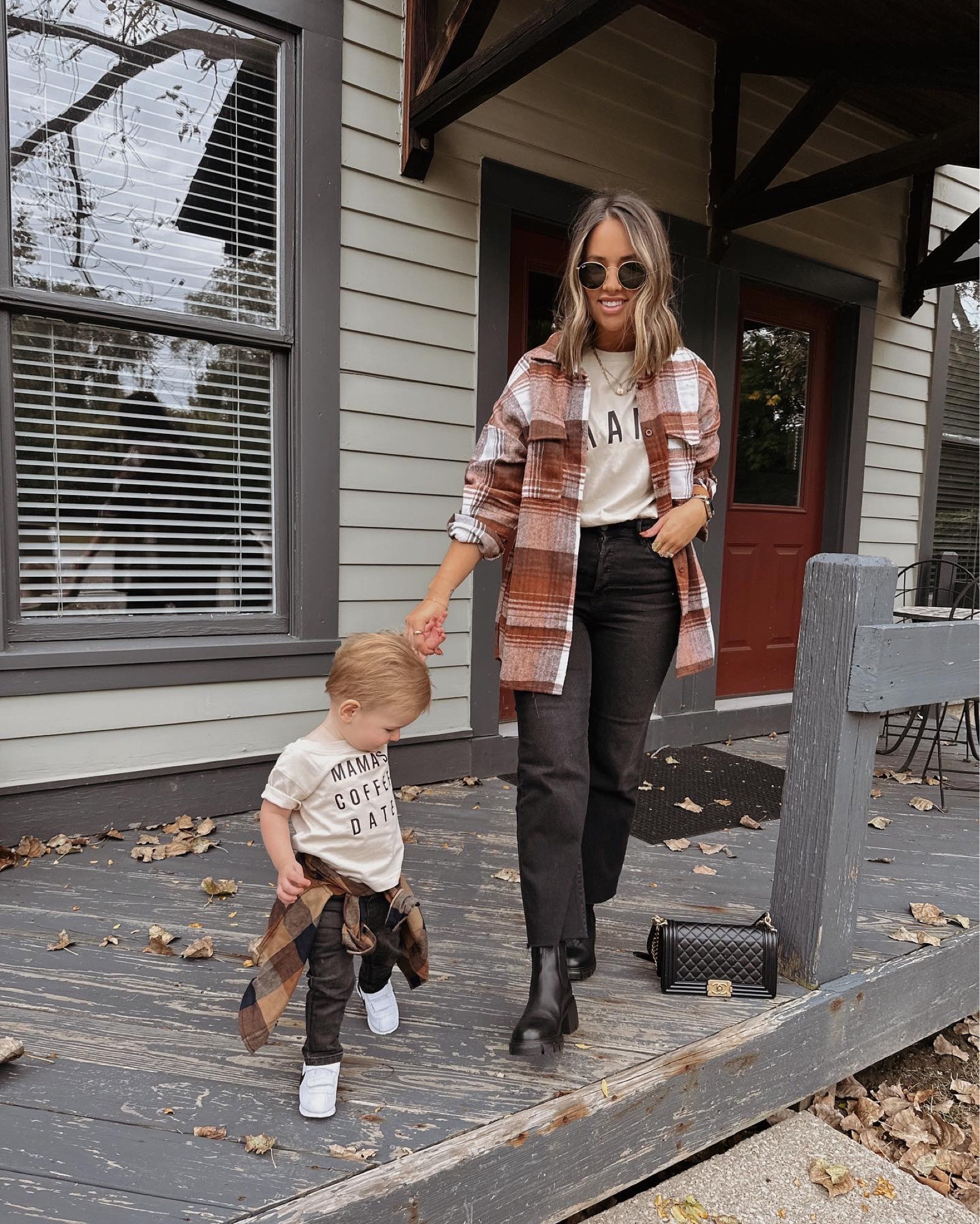 Mamas coffee date 🖤 finally got to wear our matching tees! Tees from made with mercy shop, outfits are linked! 

Toddler mama, toddler boy, mama and me, matching looks, toddler style, toddler clothes 

#LTKbaby #LTKSeasonal #LTKkids