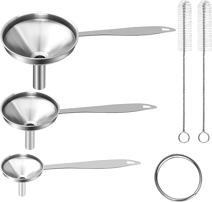Large Small Funnel Set of 3, Food Grade Mini Funnels for Kitchen Use Filling Bottles Liquor Flask... | Amazon (US)