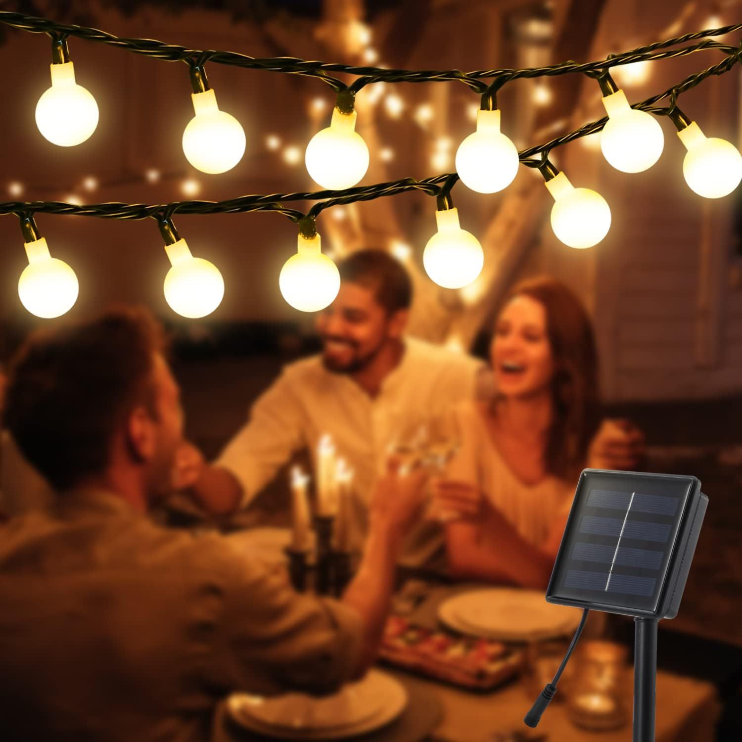 Solar String Lights Outdoor, 120 LED 66 Ft Hanging Fairy Globe String Lights Solar & USB Powered,... | Amazon (CA)