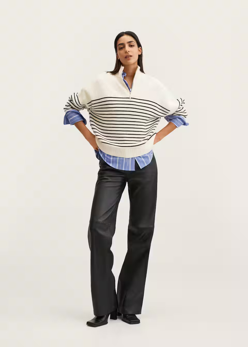 Striped knit sweater | MANGO (US)