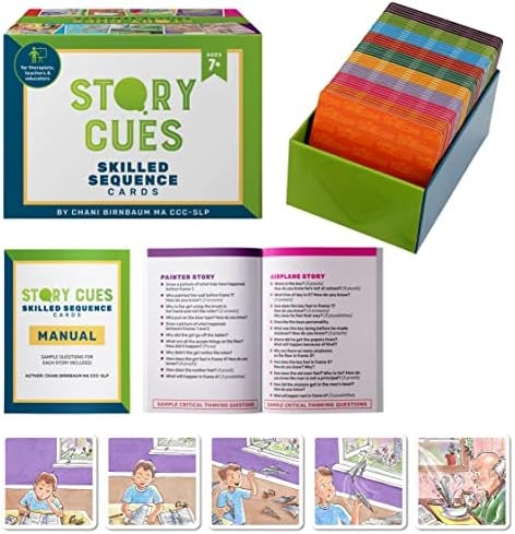SkillEase Story Cues Skilled Sequencing Cards, Speech Therapy Materials, Social Skills Autism Gam... | Amazon (US)