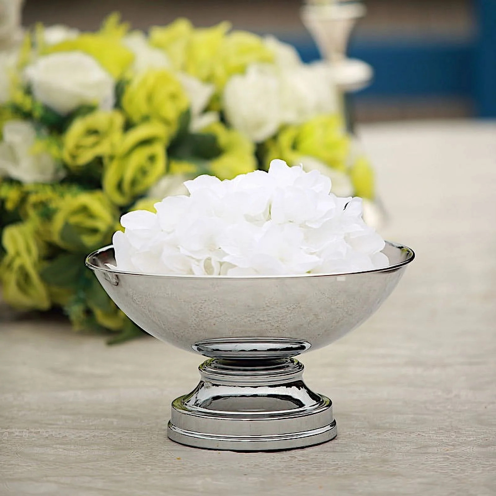 BalsaCircle 12" Silver Compote Bowl Centerpiece Pedestal Table Vase Wedding Party Decorations Tab... | Walmart (US)