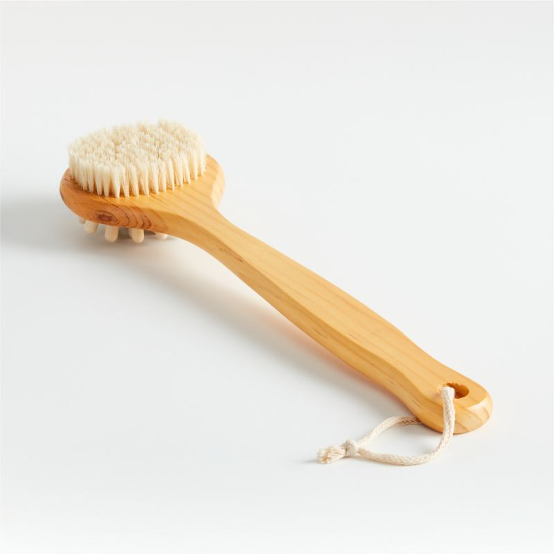 Cedar Bath Brush Massager + Reviews | Crate & Barrel | Crate & Barrel