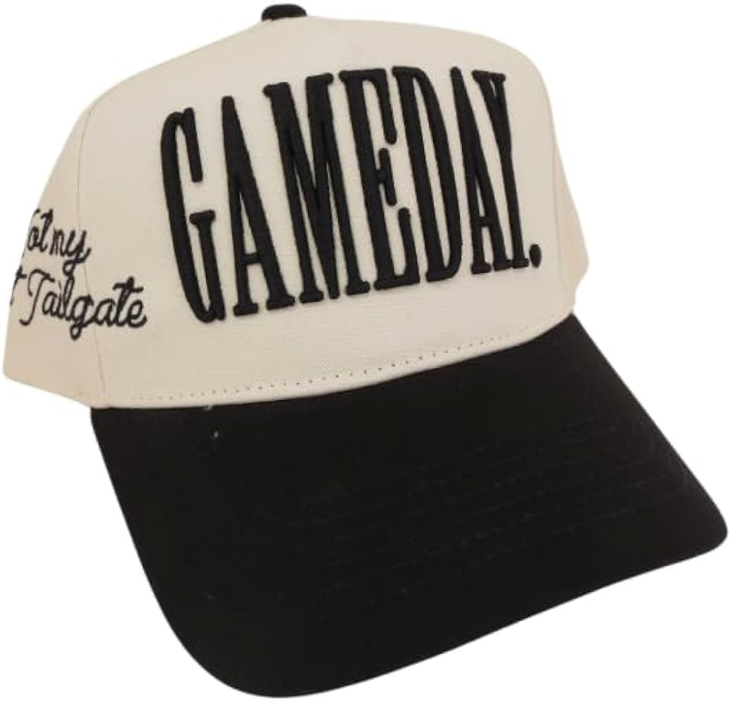 Not My First Tailgate Vintage Trucker Hat – Cream & Black | Unisex College Gameday Hat | Footba... | Amazon (US)