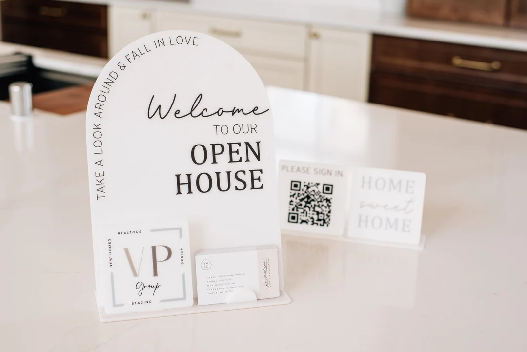 Custom Realtor Open House Sign, Open House Information Holder for Realtors, Realtor Promotional P... | Etsy (US)