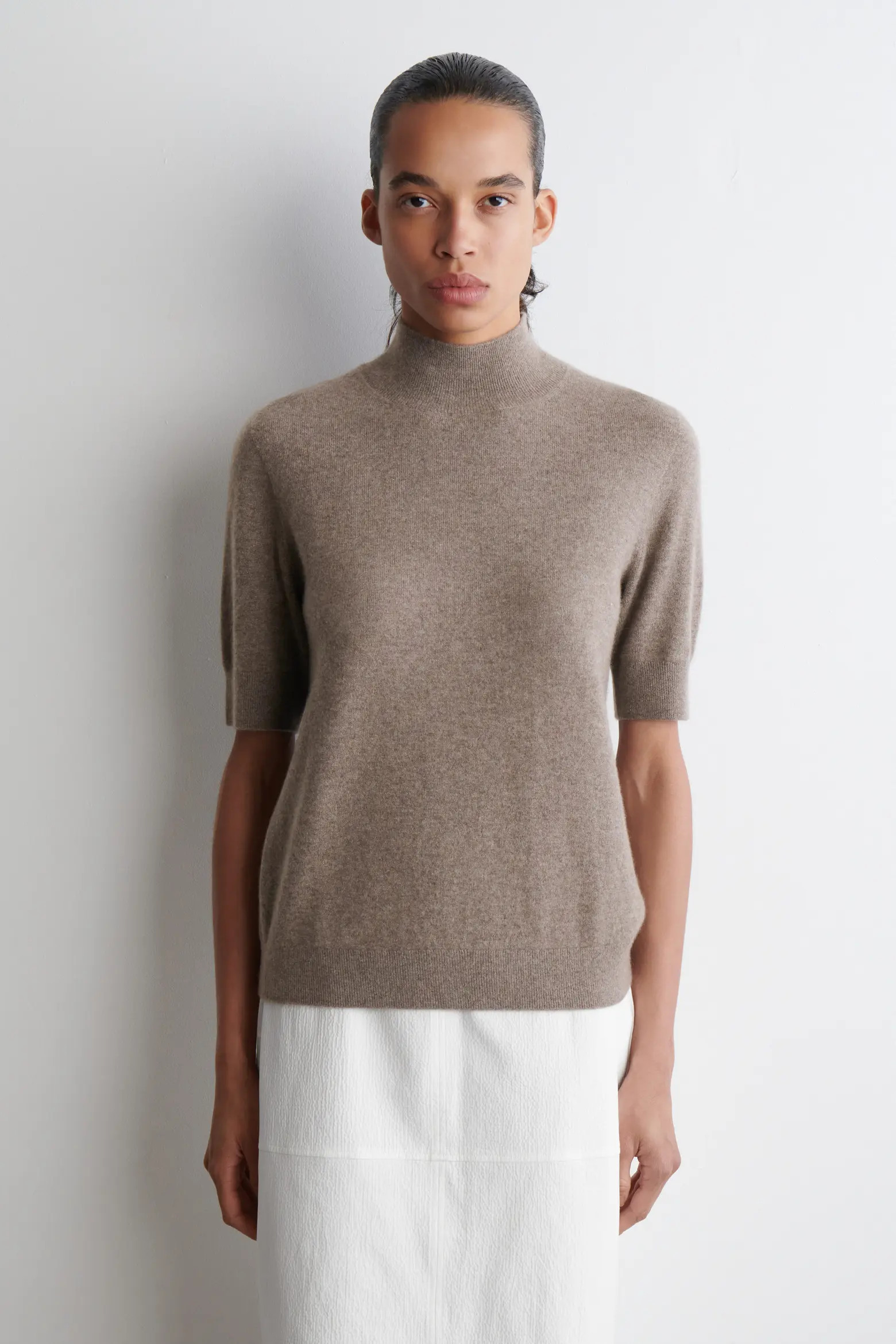 COS Cashmere Mock-Neck T-Shirt (Women) | Nordstrom | Nordstrom