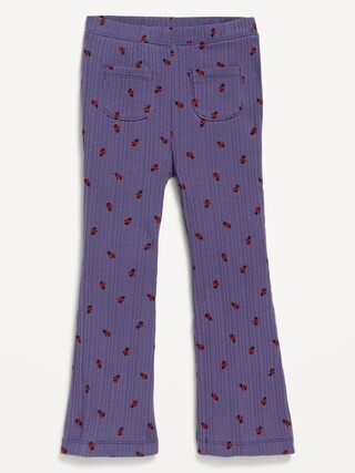 Ribbed Pocket Flare-Leg Pants for Toddler Girls | Old Navy (US)
