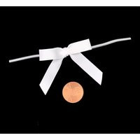 White Satin Bows | Premade Pre-Tied With Wire Ties - 3/8In. X 2In. 12 Pieces | Pm4824701 | Etsy (US)