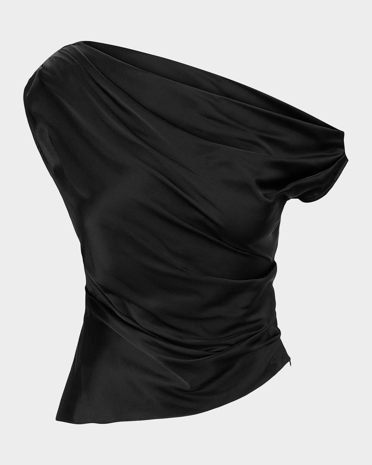 Phare Satin One-Shoulder Top | Neiman Marcus