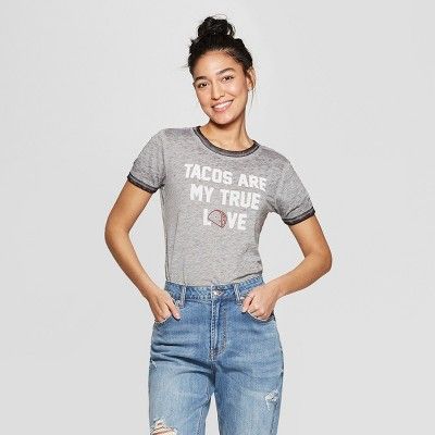 Women's Short Sleeve T-Shirt - Zoe+Liv (Juniors') Gray | Target