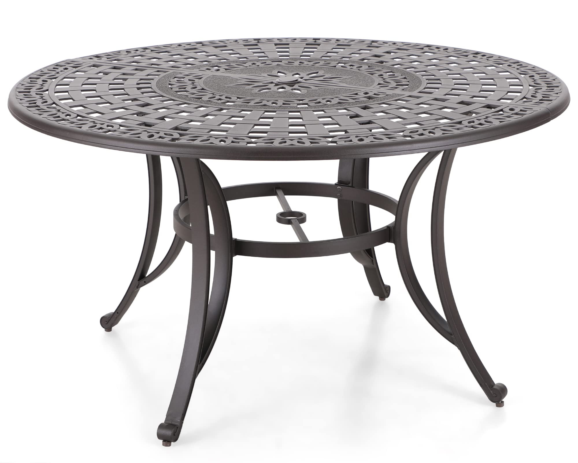 Sophia & William Outdoor Dining Table 6-Person Round Cast Aluminium, Patio Bistro Table with 2.2"... | Amazon (US)