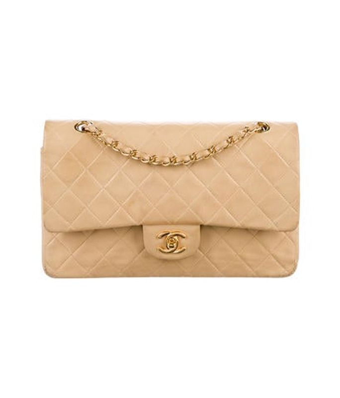 Chanel Classic Vintage Small Double Flap Bag Beige Chanel Classic Vintage Small Double Flap Bag | The RealReal