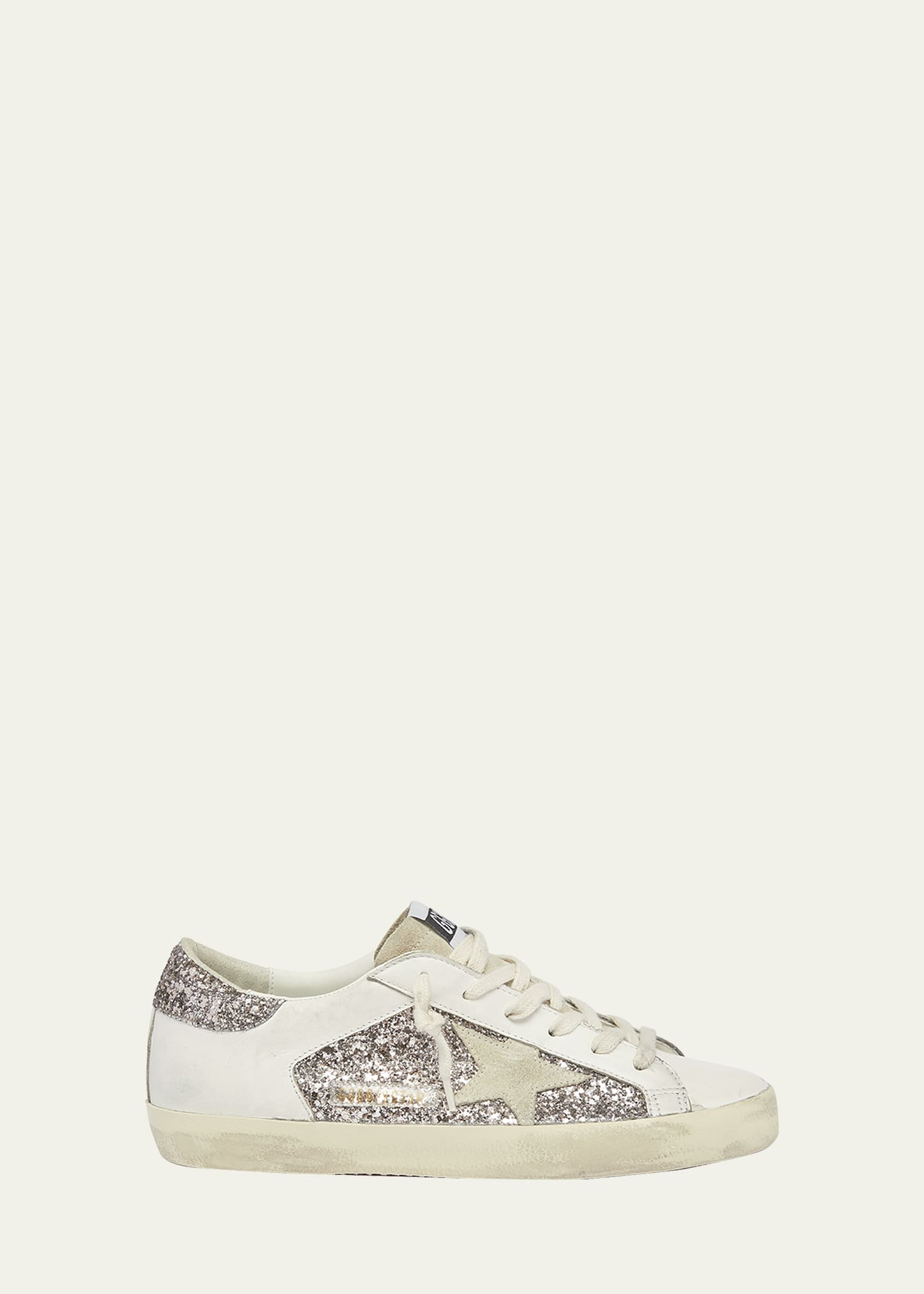 Golden Goose Superstar Leather Glitter Low-Top Sneakers | Bergdorf Goodman