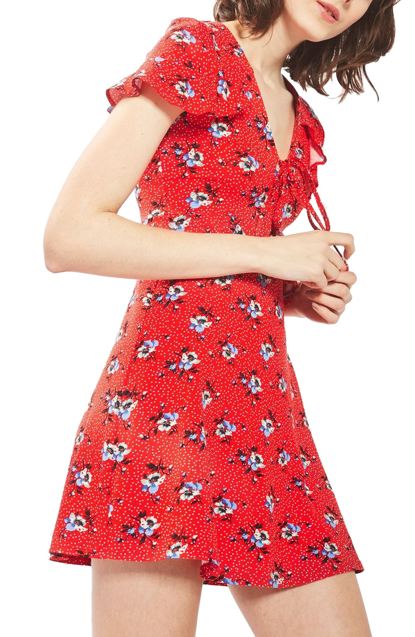 Floral Spot Tea Dress | Nordstrom