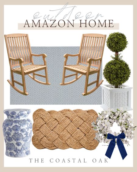 Amazon porch inspo for warm weather! Coastal and classic look!

Amazon home outdoor patio porch blue white jute rocking chairs topiary planter wreath garden stool ceramic

#LTKunder100 #LTKhome #LTKSeasonal