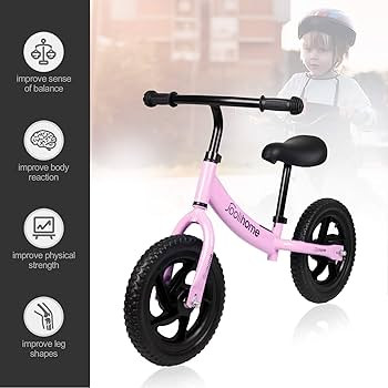 12" Balance Bike Carbon Steel Frame No Pedal Walking Balance Bike Training Bicycle for Kids and T... | Amazon (UK)