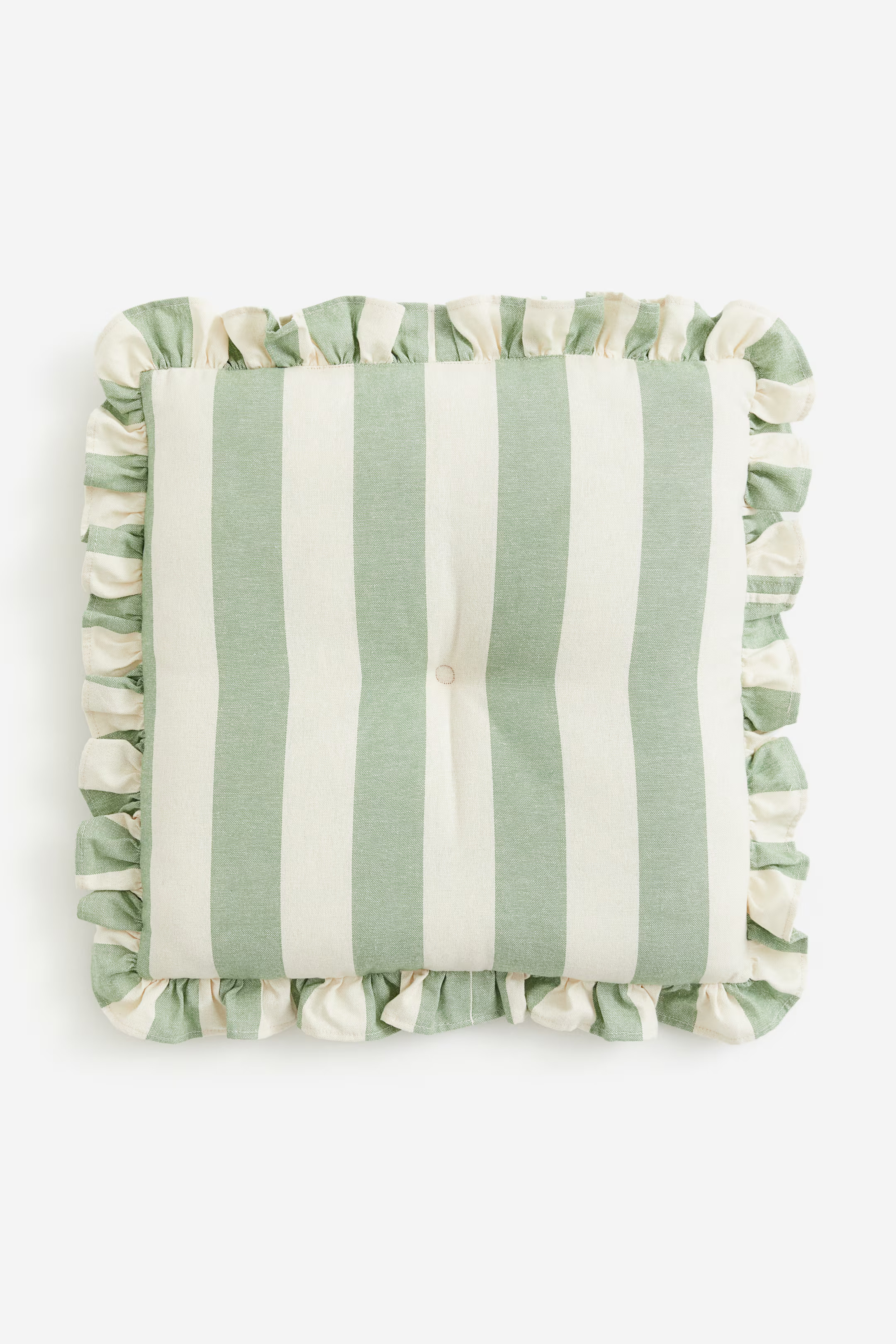 Ruffle-trimmed Cotton Seat Cushion | H&M (US + CA)