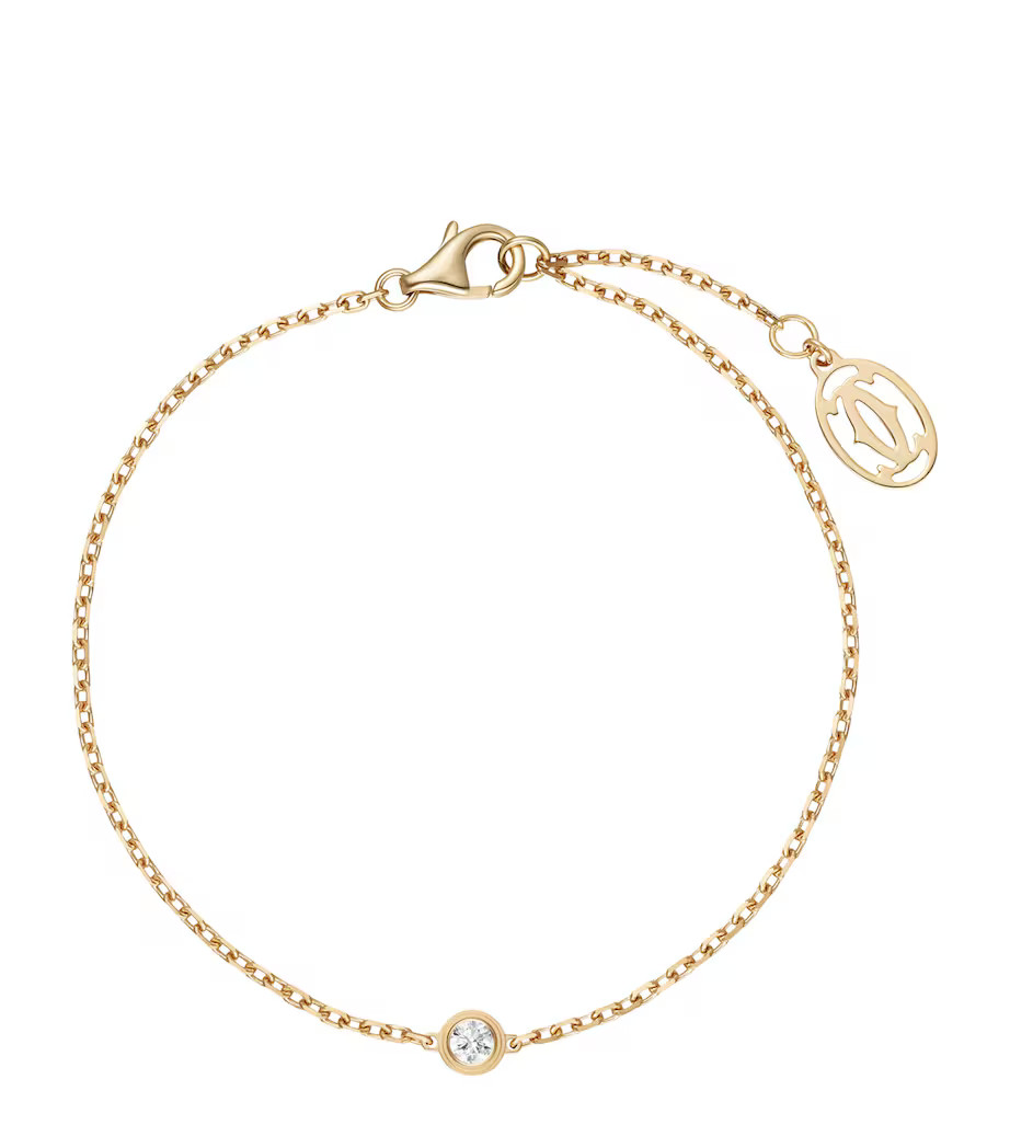 Extra-Small Yellow Gold and Diamond Cartier d'Amour Bracelet | Harrods