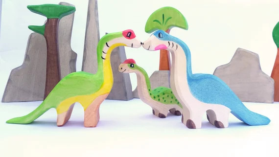 Wooden Dinosaurs, Play set, Wooden toys, Prehistoric animals, Dino toy, Wooden dino, Jurassic world  | Etsy (US)