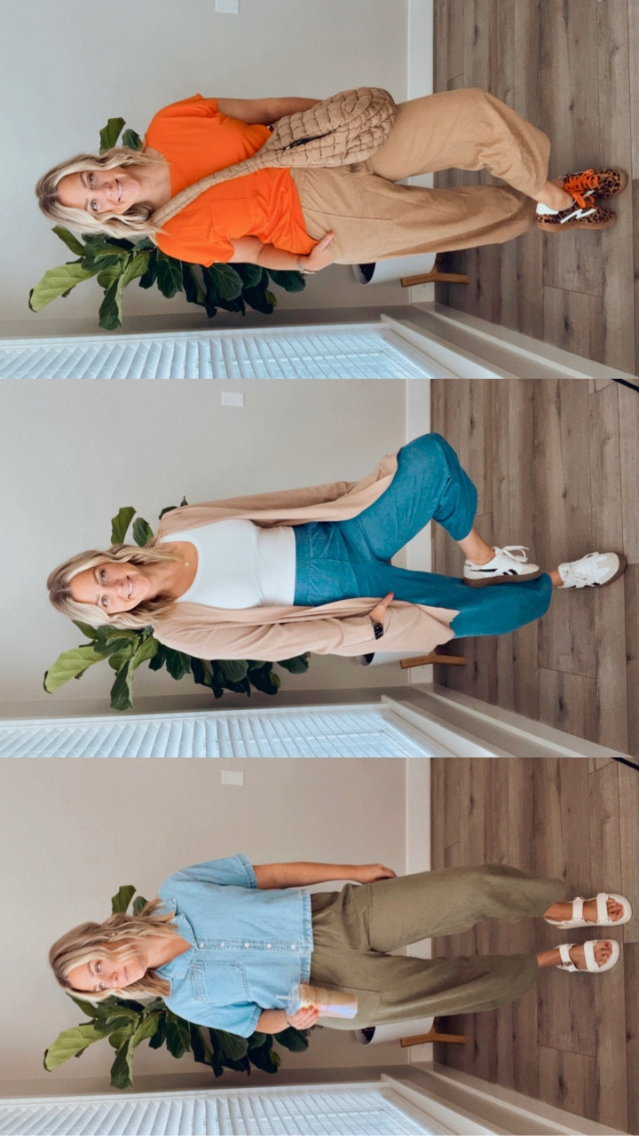 Amazon find alert 🚨 These pants are that good—versatile, comfy, and perfect for mixing into any closet. I styled them 3 ways:

1️⃣ Bold + sporty with a pop of orange
2️⃣ Cozy chic with a cardigan + sneakers
3️⃣ Casual cool with a cropped denim top + sandals

👉 Which look are you rocking first?

✨ Shop them + all the pieces in my LTK & Amazon Storefront.

#AmazonFashion #MidsizeStyle #OOTDinspo #AffordableLuxe #StyledThreeWays #EverydayStyle #falloutfits

#LTKStyleTip #LTKMidsize #LTKFindsUnder50