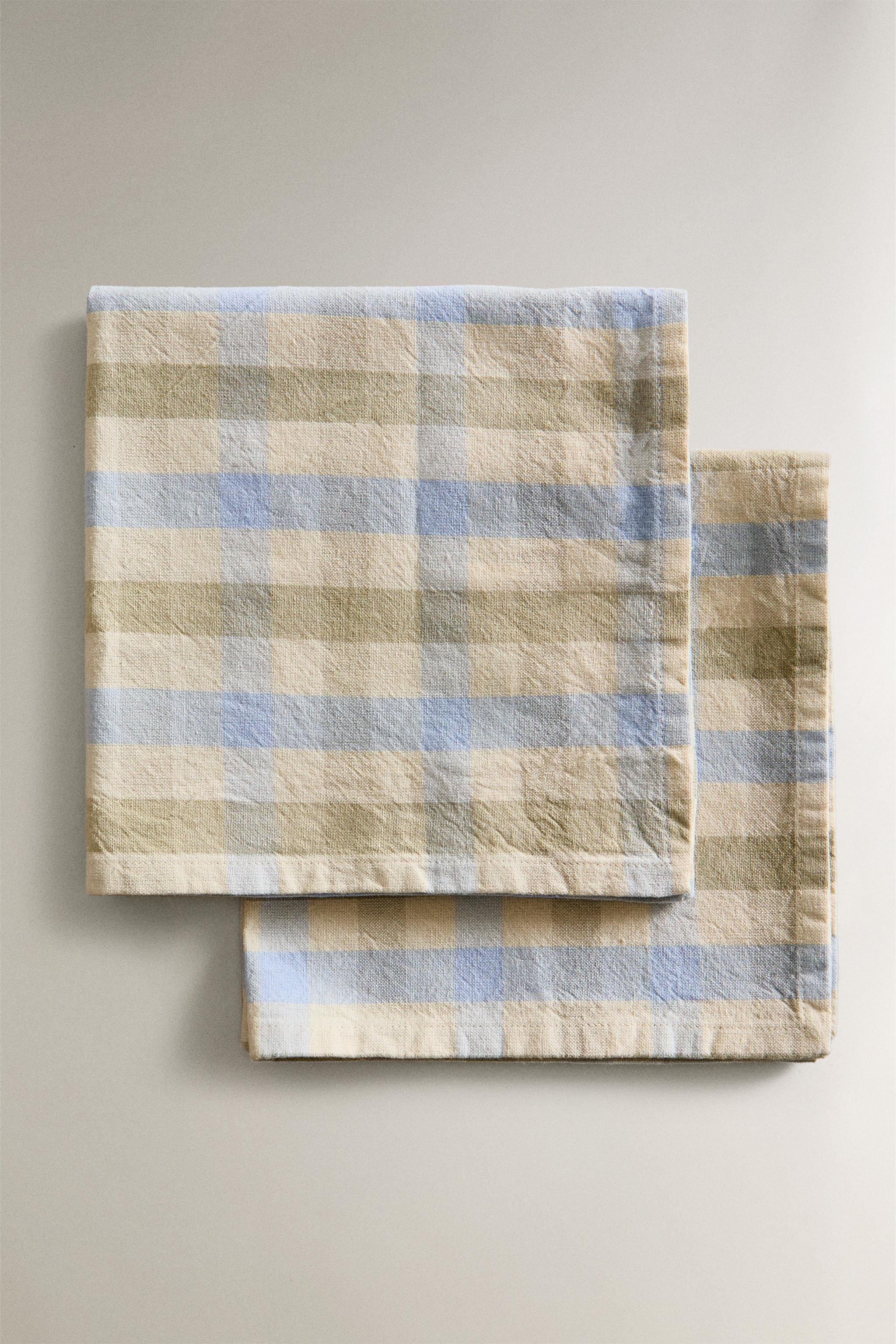 PLAID DYED THREAD NAPKINS (SET OF 2) | Zara US