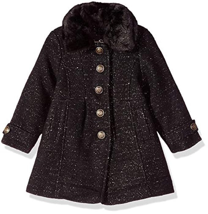 Jessica Simpson Girls' Faux Wool Dress Coat Jacket with Cozy Collar, | Amazon (US)