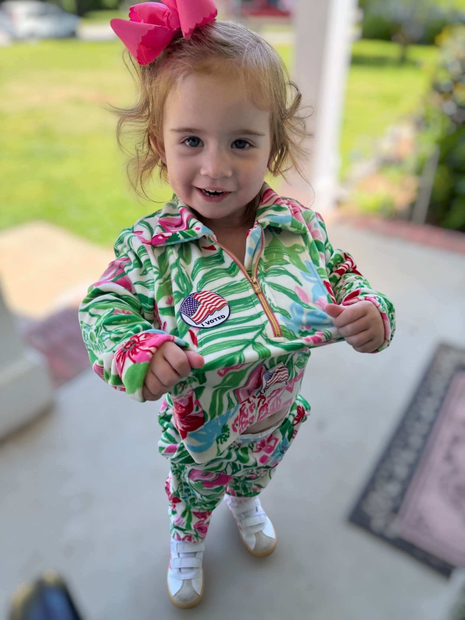 Girls Lilly Pulitzer Velour Set + Adidas Sneakers 💗🌴

The cutest little Lilly look 💕 This girls’ velour set is soft, cozy, and full of those bright tropical prints we love 🌴 Paired with classic Adidas sneakers and the sweetest pink bow for an easy, everyday outfit that still feels pulled together ✨ Perfect for playtime, errands with mom, or a casual spring day outside ☀️

Girls Lilly Pulitzer outfit, toddler Lilly Pulitzer set, girls velour tracksuit, kids spring outfit ideas, toddler girl outfit, Adidas kids sneakers, girls casual outfit, preppy kids style, colorful girls clothing, spring kids fashion

#LTKKids #LTKmomlife #LTKBaby