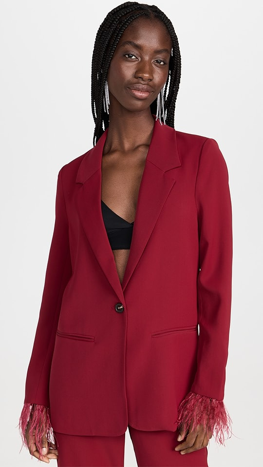 WAYF Feather Trim Blazer | SHOPBOP | Shopbop