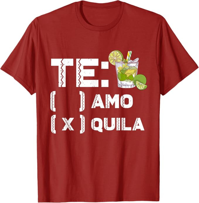 Tequila Mexican Party Te amo Tequila Cinco De Mayo Tequila T-Shirt | Amazon (US)