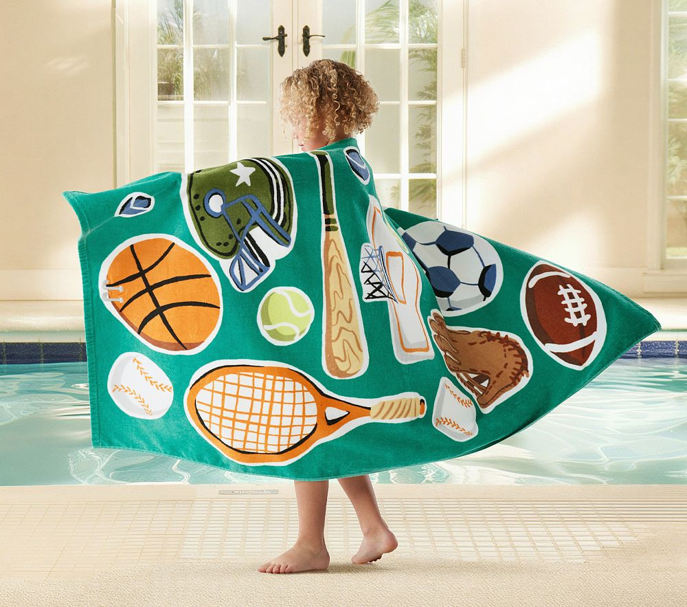 Sports Kid Beach Reversible Towel UPF 50+ | Pottery Barn Kids