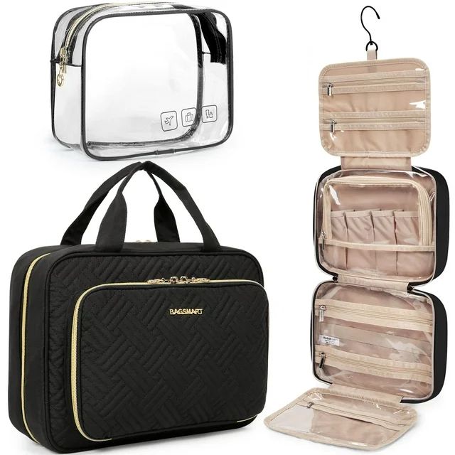 BAGSMART Extra Large Travel Toiletry Bag Set with TSA Approved Transparent Cosmetic Makeup Bag, H... | Walmart (US)