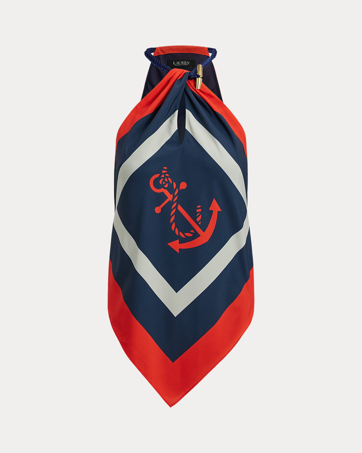 Anchor-Print Crepe Halter Blouse | Ralph Lauren (BE & NL)